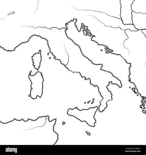 Pen Nsula Italiana Mapa De Europa