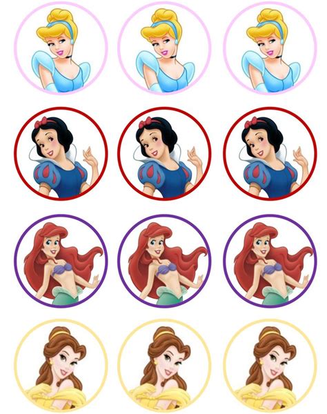 Princess Cupcake Toppers Principesse Disney Festa A Tema Principesse