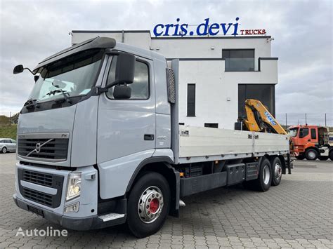 Volvo FH 460 6x2 Effer 130 LSV Lenk Liftachse AHK Flatbed Truck For