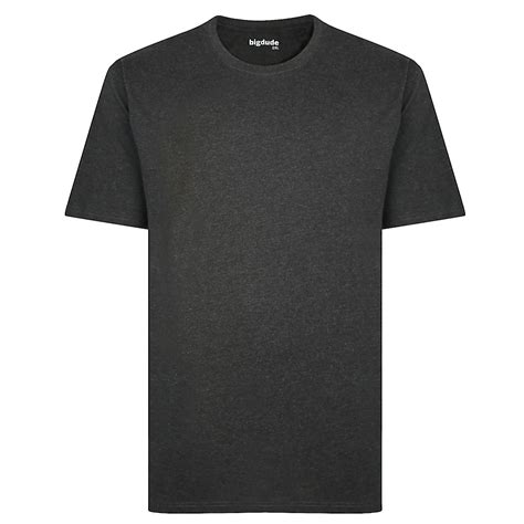 Bigdude Heavy Weight Plain T Shirt Charcoal Bigdude