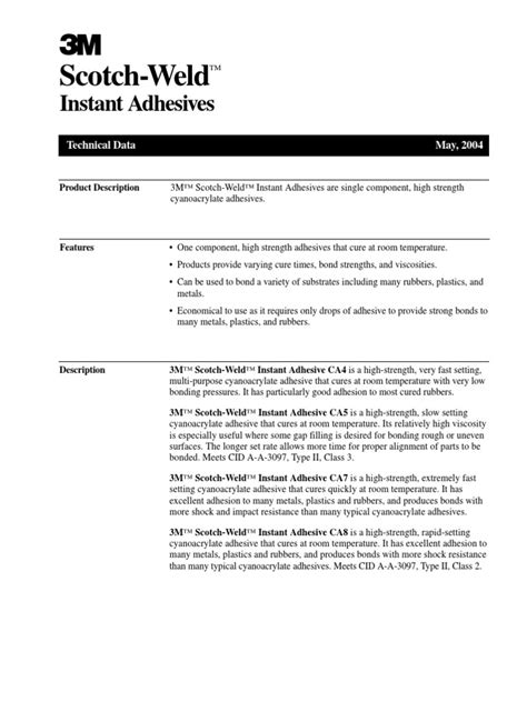 3M Scotch-Weld Instant Adhesive | Adhesive | Packaging And Labeling