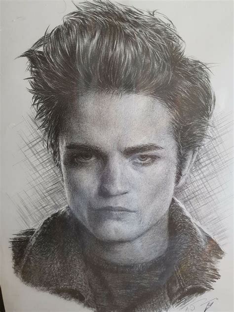 Robert Pattinson By The Jonathan Wood Collection Print Pencil Drawing