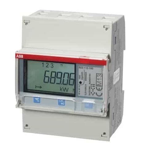 Abb B23 112 100 Energy Meter Modulinis Montuojamas Ant Din Bėgelio 3