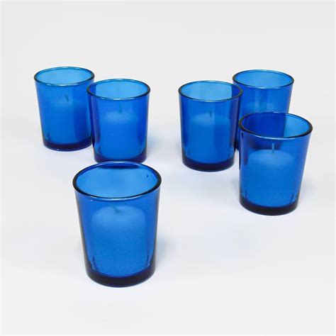 Stone Laundry Morgue Cobalt Blue Glass Votive Candle Holder Sick