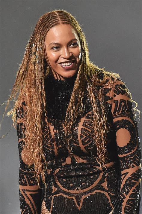 Beyoncé Knowles With Golden Braids Beyonces Best Braided Hairstyles