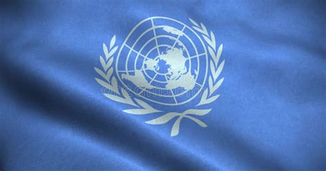 Animation Of The United Nations Flag Realistic Fabric Texture Satin The United Nations Un Flag