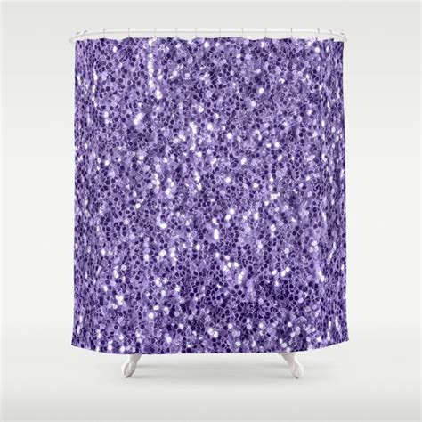 Ultra Violet Purple Glitter Sparkles Shower Curtain By Pldesign 71 X