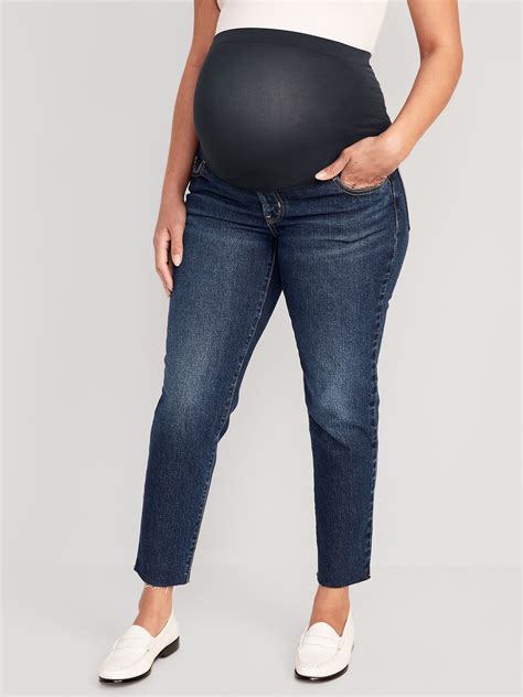 Maternity Full Panel Og Straight Jeans Old Navy