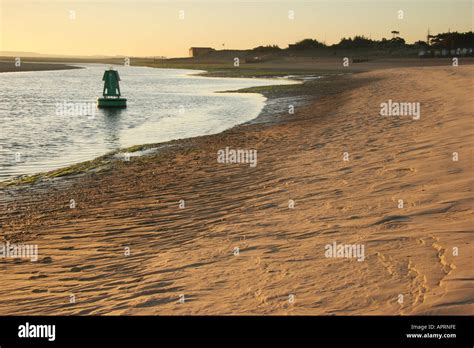 Sea Channel And Buoy At Wells Beach On The North Norfolk Coast England