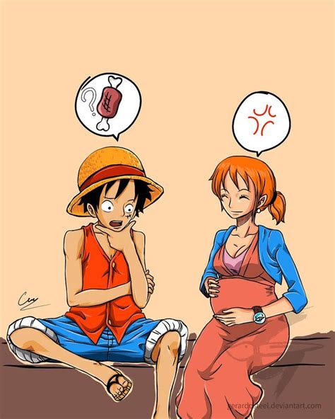 One Piece LuffyxNami Nami Pregnant Request By Gerardosteel On