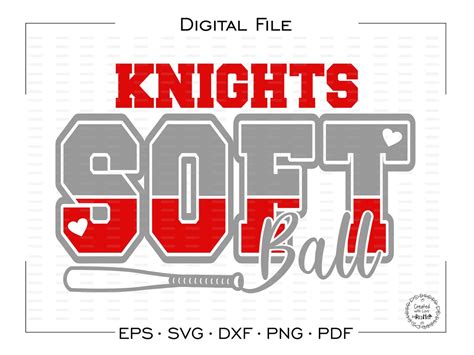 Knight Softball Svg Softball Svg Knights Softball Svg Etsy