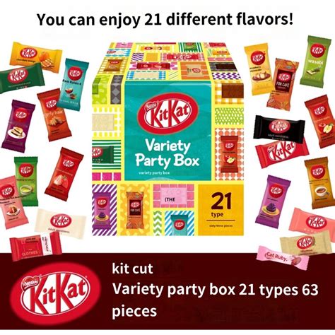 Nestle Japan Kit Kat Variety Party Box 21 Kinds X 3 Pieces Each Japan Limited Shopee Singapore