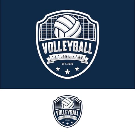 Premium Vector Volleyball Team Emblem Logo Design Vector Illustration