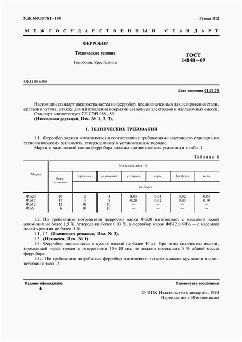 ГОСТ 14848-69. Ферробор. Технические условия