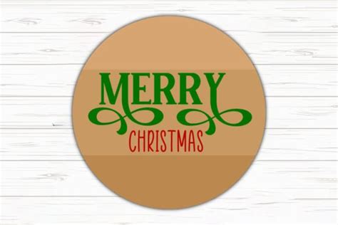 Merry Christmas Round Sign Graphic By Craftdesignbulk · Creative Fabrica