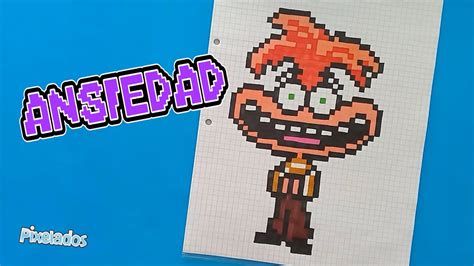 COMO DIBUJAR A ANSIEDAD DE INTENSAMENTE 2 PIXEL ART PIXELADOS YouTube