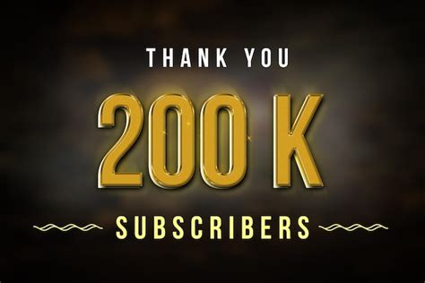 Premium Photo 200 K Subscribers Celebration Greeting Banner With
