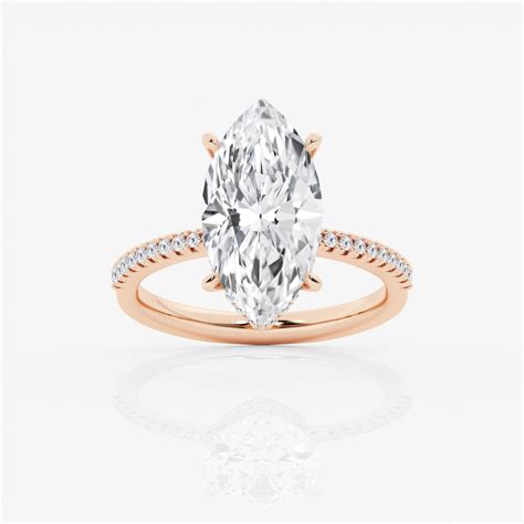 Badgley Mischka Colorless Ctw Marquise Lab Grown Diamond Side