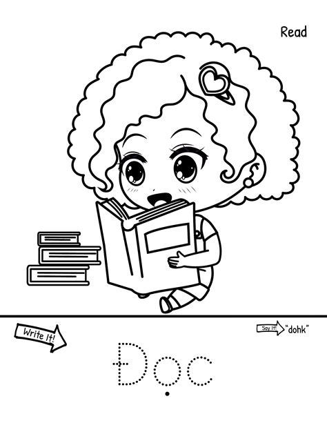 Bilingual 30 Chibi Actionsverbs Coloring Pages Vietnamese Traceable