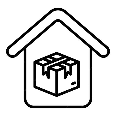 Premium Vector Warehouse Icon On Transparent Background