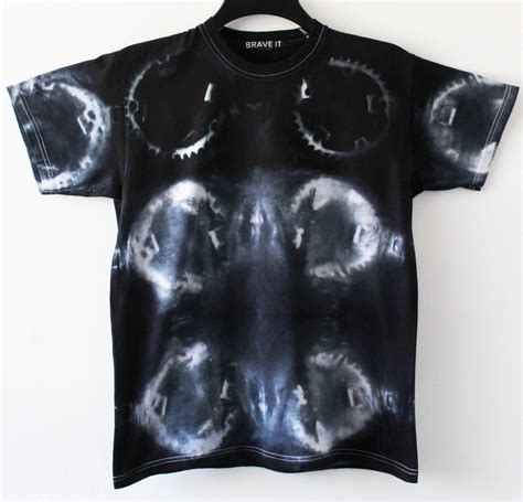 Mens Black Tie Dyed T Shirt M Etsy Dye T Shirt Black Tie Dye Tie