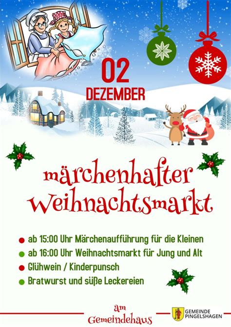 Märchenhafter Weihnachtsmarkt Gemeinde Pingelshagen