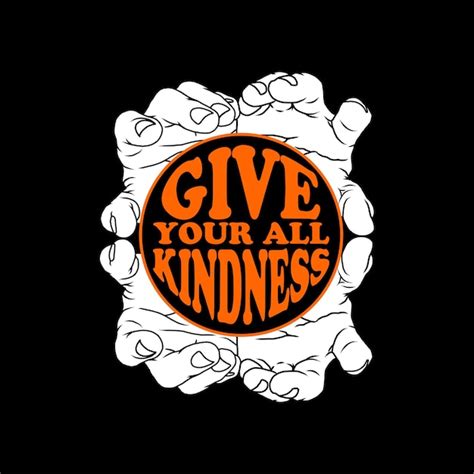 premium vector give   kindess simple vintage