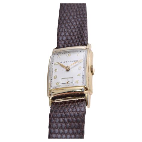 Wittnauer Art Deco Gold Filled Tank Style Watch Circa 1940s For Sale