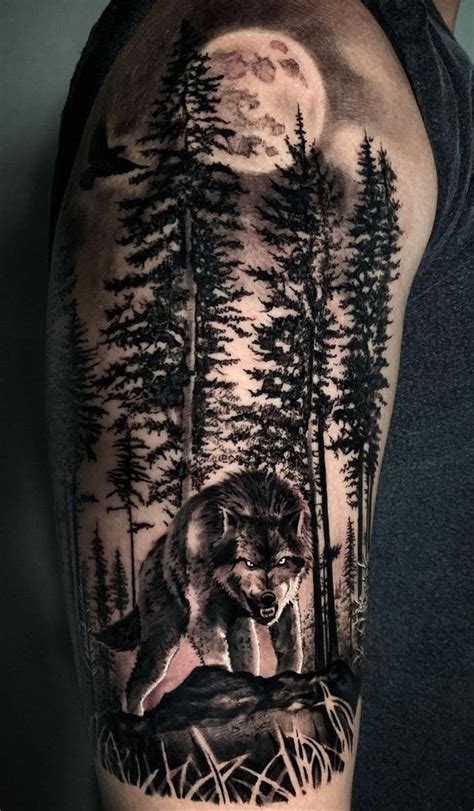 Wolf Sleeve Wolf Tattoo Sleeve Tattoo Font For Men Cool Tattoos For