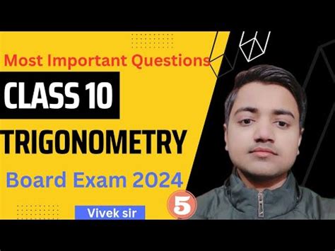 Trigonometry Most Important Questions Board Exam Cbse Up