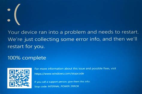 9 Ways To Fix Internal Power Error Code On Windows 10