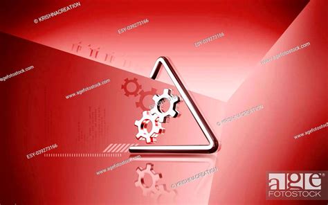 Digital Illustration Of Industrial Symbol In Colour Background Stock
