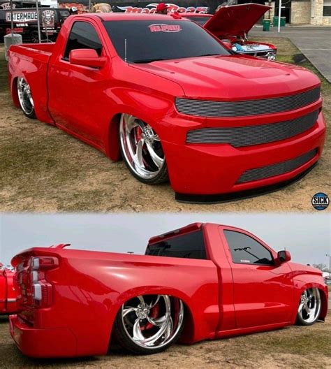 2023 Chevy Trucks Lowered with Chrome Rims