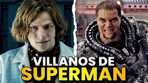 Todos Los Villanos De Superman Youtube