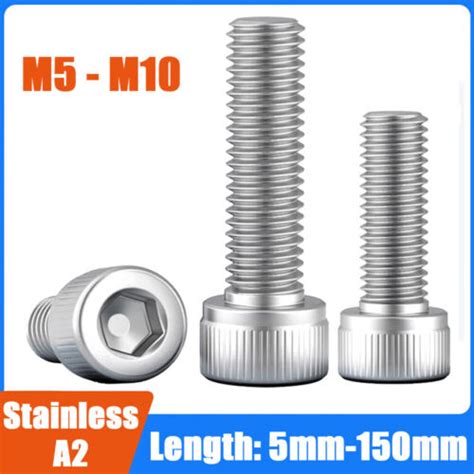 M5 M6 M8 M10 A2 Stainless Steel Allen Bolt Socket Cap Screws Hex Head