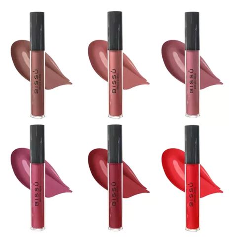 Brillo Labial Biss L Nea Labios Set Nude Rojos Env O Gratis