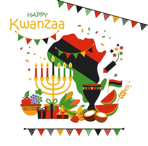 Premium Vector Vector Card Of Celebration Happy Kwanzaa Holiday