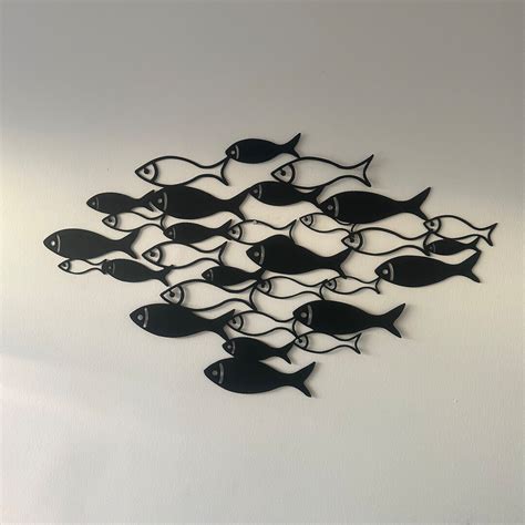 Fish Metal Wall Art, Fish Family Metal Art, Wall Hangings, Nautical Decor, Feng Shui Home Design ...