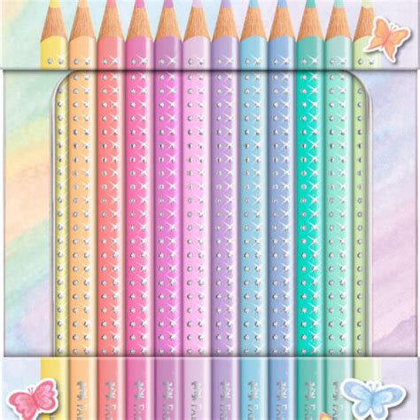 Set Cadou Creioane Colorate Pastel Sparkle Faber Castell Papetari Ro