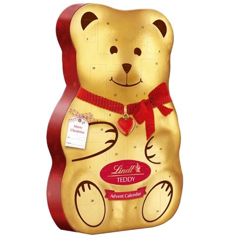 LINDT KALENDARZ ADWENTOWY TEDDY 3D MIŚ ŚWIĘTA MIKOŁAJ 2023 CZEKOLADKI