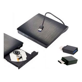 Gravador E Leitor DVD CD Externo USB 3 0 Adaptador Type C Usb