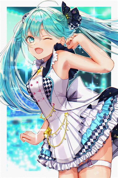 Hatsune Miku And More More Jump Miku Vocaloid And 1 More Drawn By