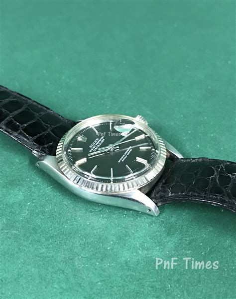 Rolex 1601 Oyster Perpetual Datejust SS Grey Dial with Leather Strap (SOLD) – PnF Times