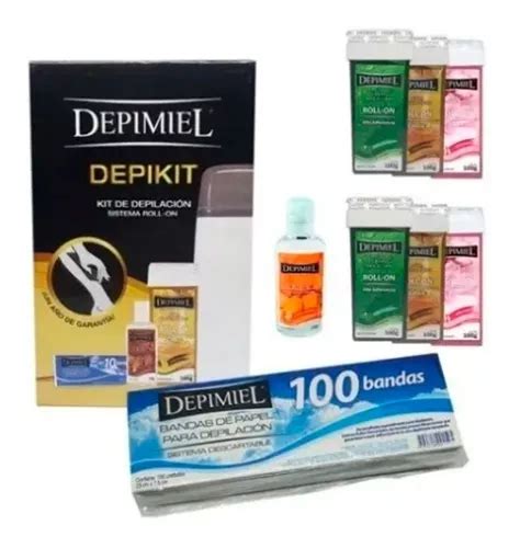 Kit De Depilación Depimiel 6 Ceras Roll On 100 Bandas