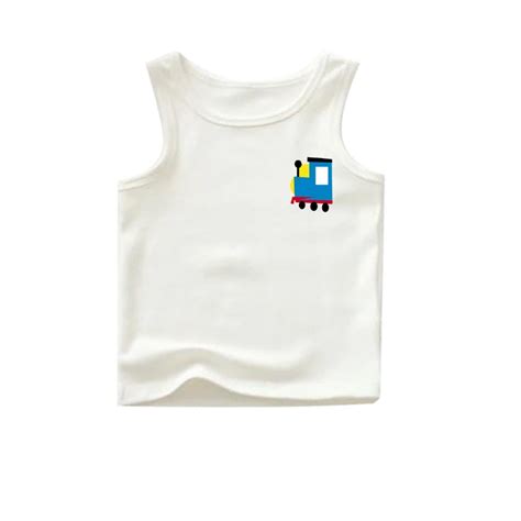 Cartoon White Tanks For Kids Children Tank Dress Summer Tanks Outfit