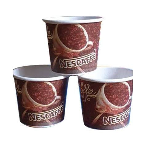 110 ML Disposable Printed Coffee Paper Cup Packet Size 100 Piece At