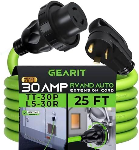 GearIT Cable de extensión de alimentación RV de 30 amperios 25 pies