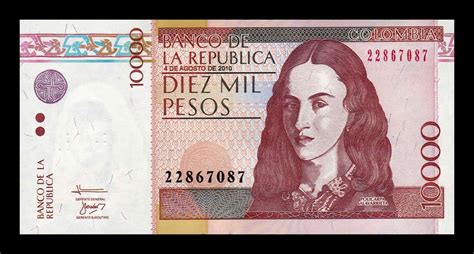 Colombia 10000 Pesos 2010 Pick 453n Sc Unc NumismÁtica La Lonja