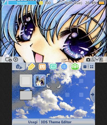 Webcore Blue Haired Anime Girl Theme Plaza