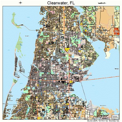 Clearwater Florida Street Map 1212875